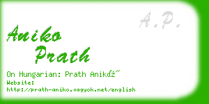 aniko prath business card